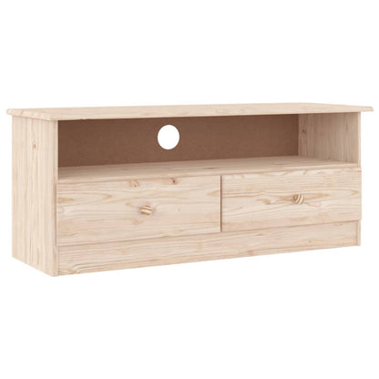 TV Cabinet with Drawers ALTA 100x35x41 cm Solid Wood Pine