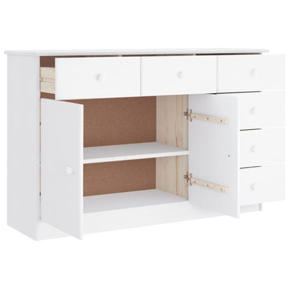 Sideboard ALTA White 112x35x73 cm Solid Wood Pine