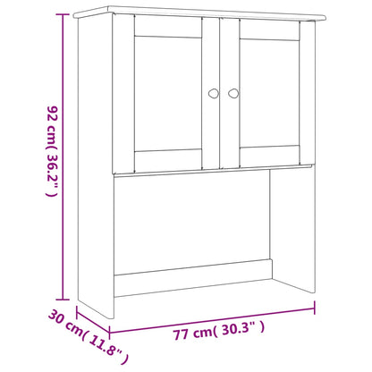 Dresser Top ALTA 77x30x92 cm Solid Wood Pine