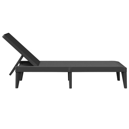 Sun Lounger Anthracite 186x60x29 cm PP