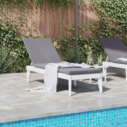 Sun Lounger White 186x60x29 cm PP