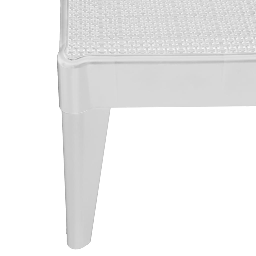 Sun Lounger White 186x60x29 cm PP