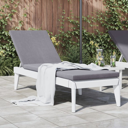 Sun Lounger White 186x60x29 cm PP