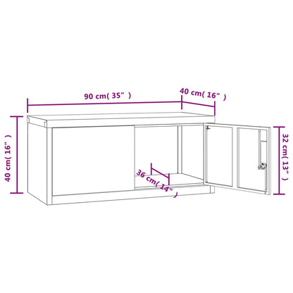 File Cabinet Anthracite 90x40x40 cm Steel