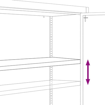 File Cabinet White 90x40x90 cm Steel