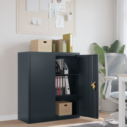 File Cabinet Anthracite 90x40x105 cm Steel