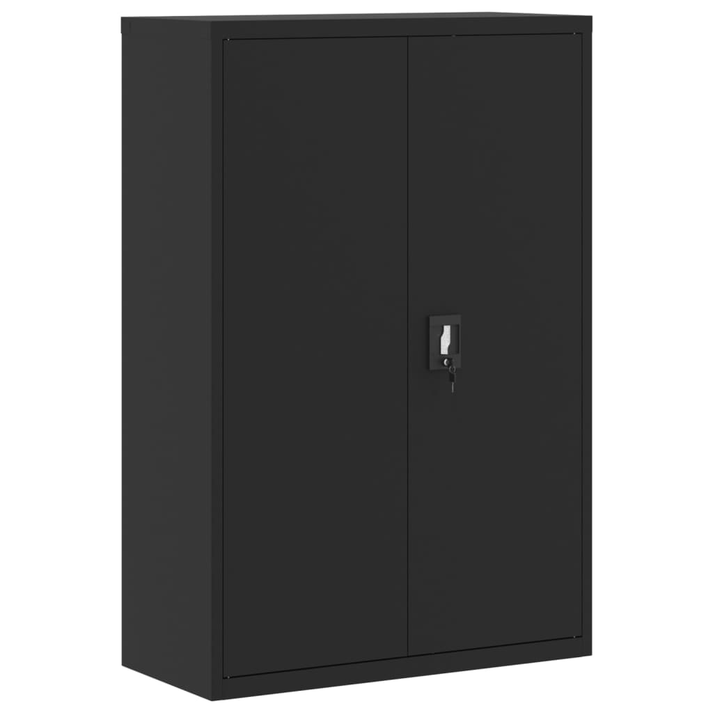 File Cabinet Black 90x40x140 cm Steel