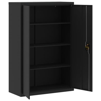 File Cabinet Black 90x40x140 cm Steel