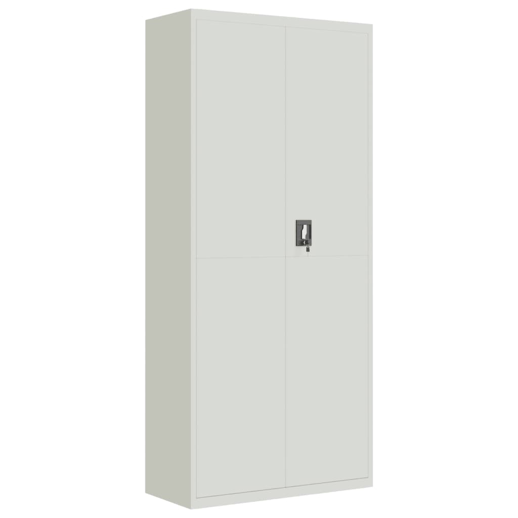 File Cabinet Light Grey 90x40x200 cm Steel