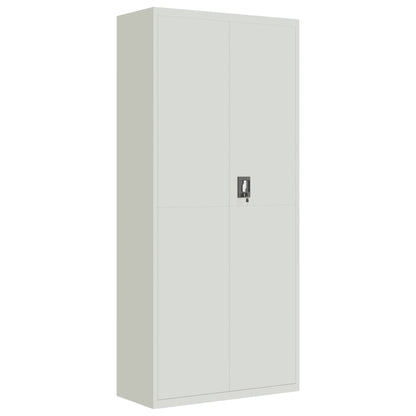 File Cabinet Light Grey 90x40x200 cm Steel