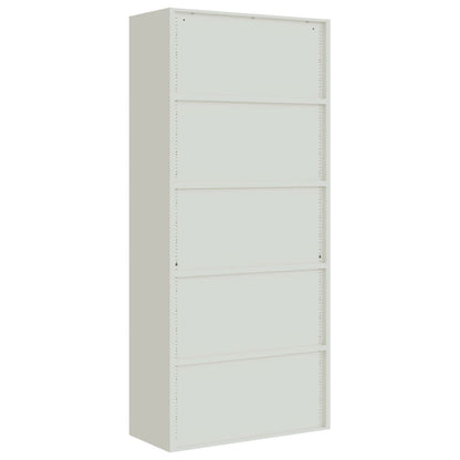 File Cabinet Light Grey 90x40x200 cm Steel