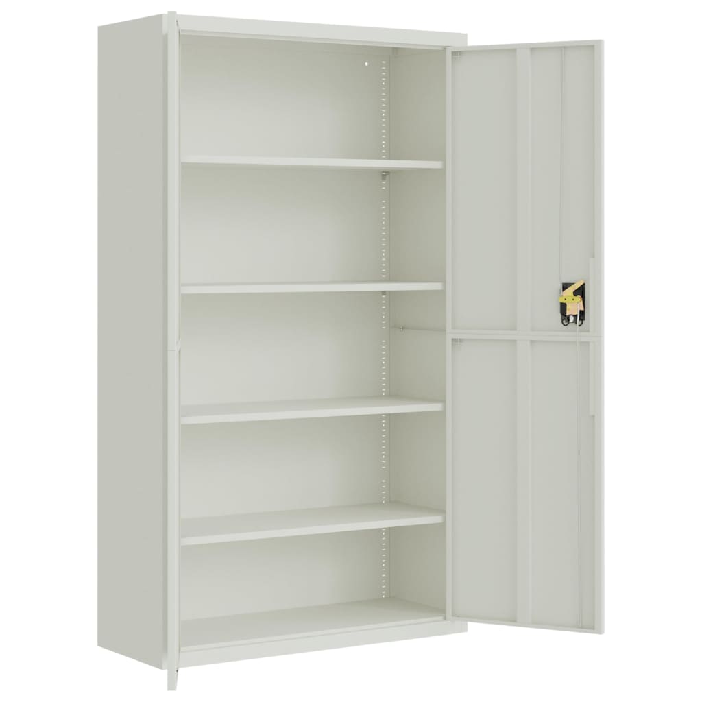 File Cabinet Light Grey 105x40x180 cm Steel