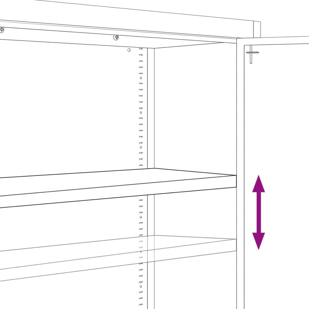 File Cabinet Light Grey 105x40x180 cm Steel