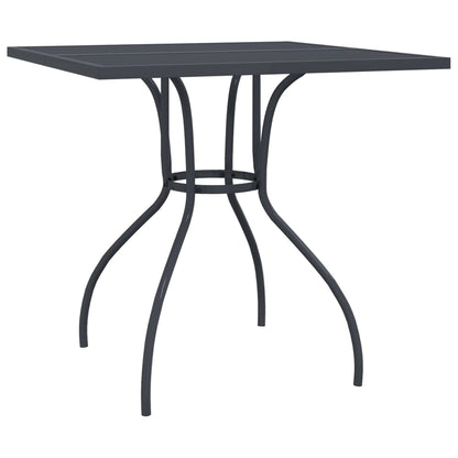 5 Piece Garden Dining Set Anthracite Steel