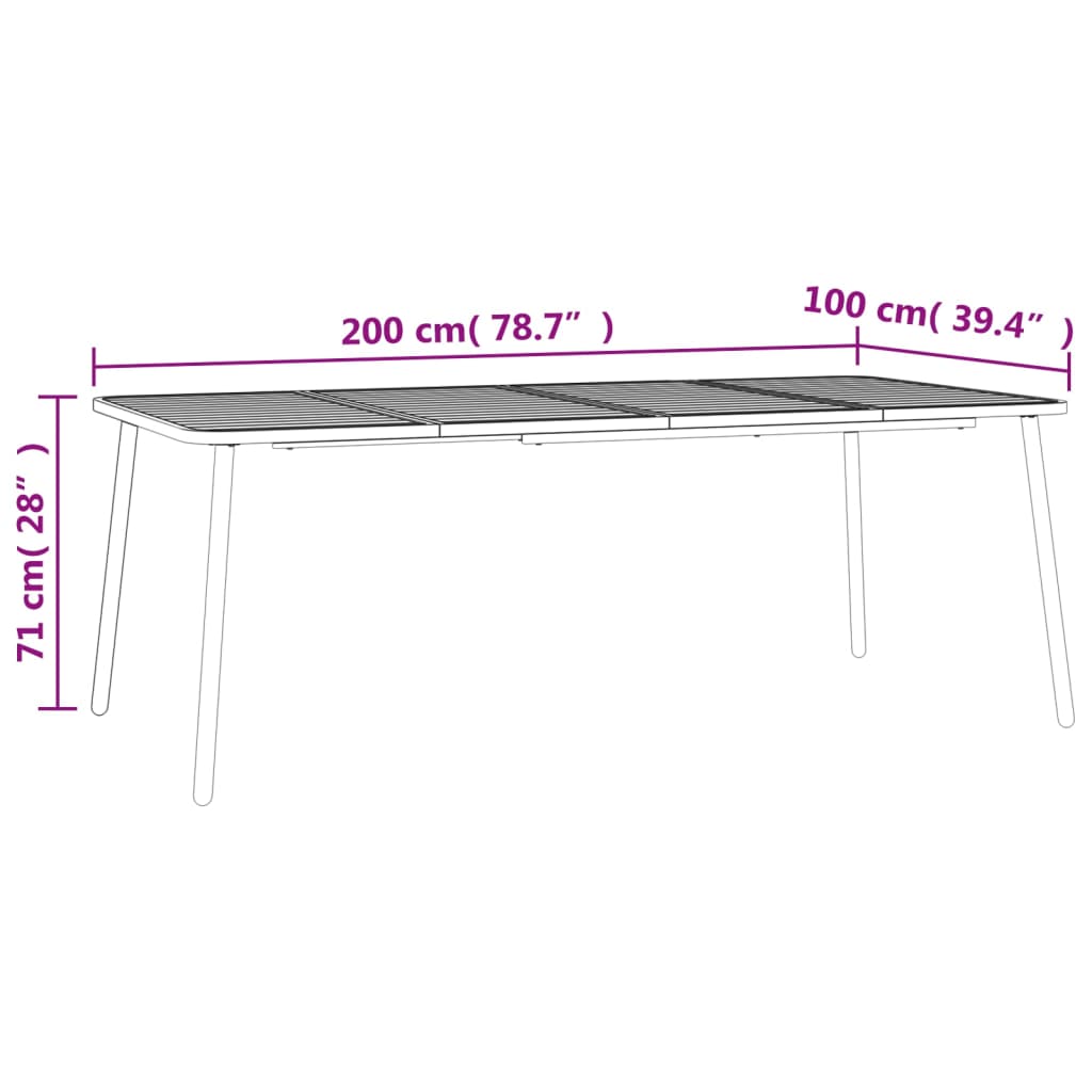 11 Piece Garden Dining Set Anthracite Steel