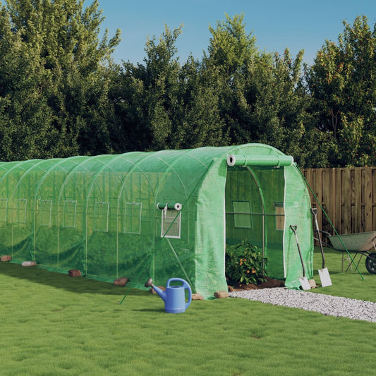 Greenhouse with Steel Frame Green 12 m² 6x2x2 m