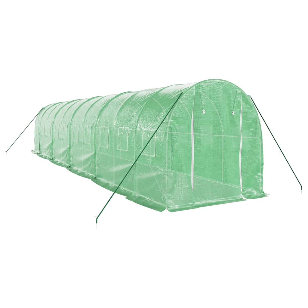 Greenhouse with Steel Frame Green 20 m² 10x2x2 m