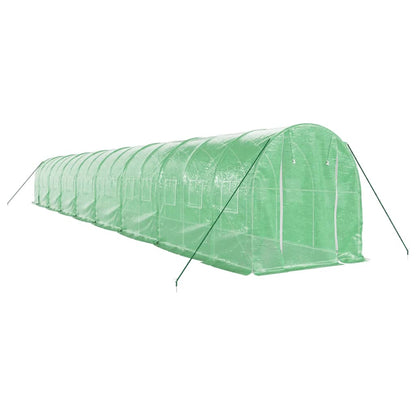 Greenhouse with Steel Frame Green 32 m² 16x2x2 m