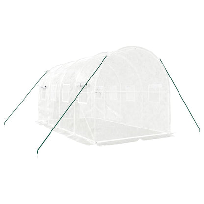 Greenhouse with Steel Frame White 8 m² 4x2x2 m