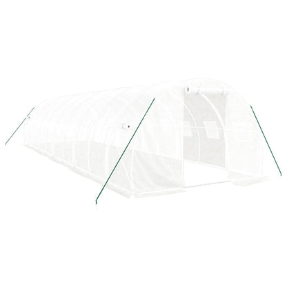 Greenhouse with Steel Frame White 30 m² 10x3x2 m