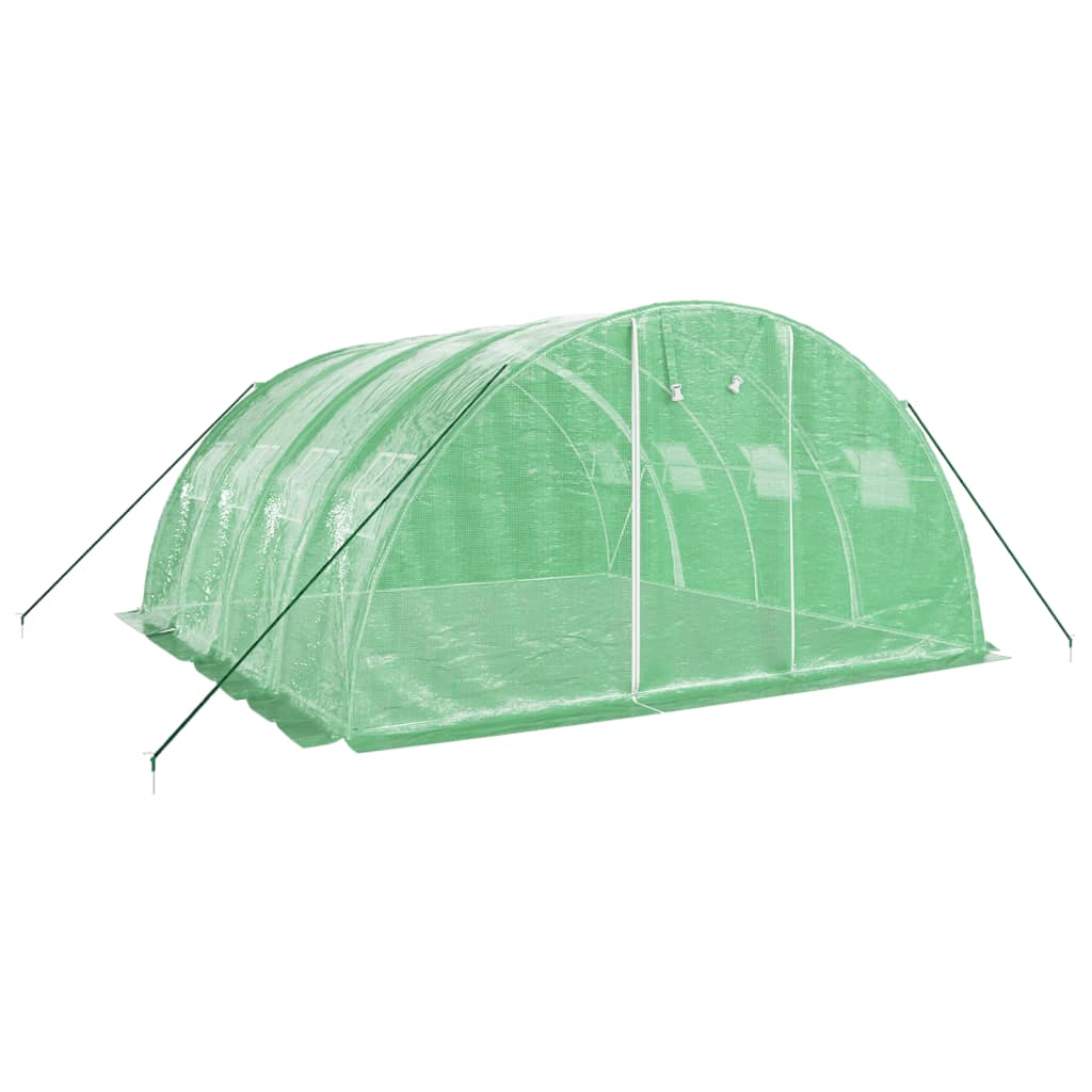 Greenhouse with Steel Frame Green 16 m² 4x4x2 m