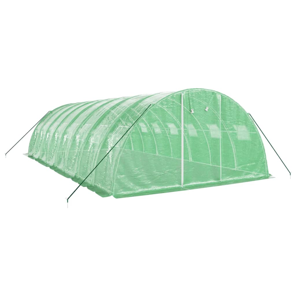 Greenhouse with Steel Frame Green 32 m² 8x4x2 m