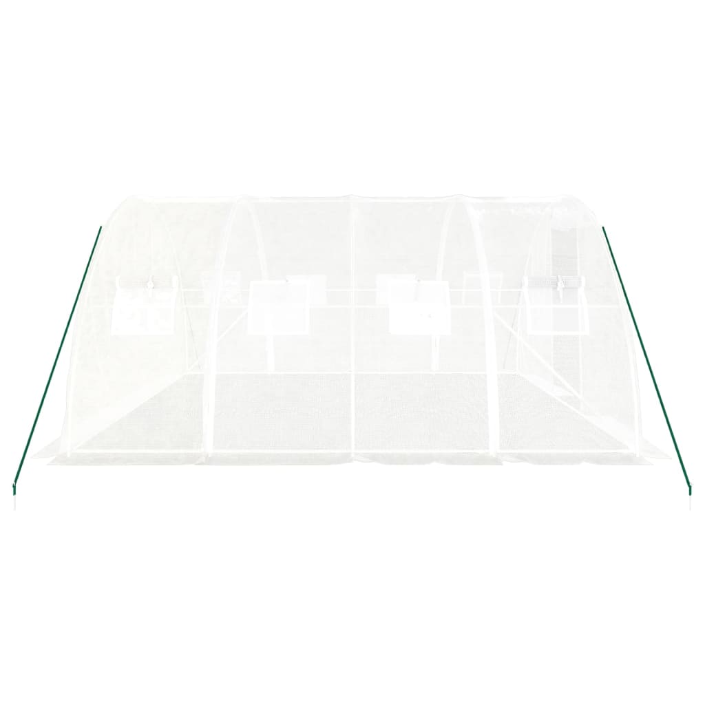 Greenhouse with Steel Frame White 16 m² 4x4x2 m