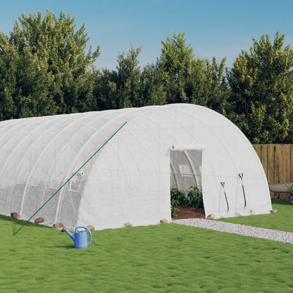 Greenhouse with Steel Frame White 36 m² 6x6x2.85 m