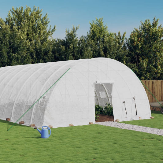 Greenhouse with Steel Frame White 48 m² 8x6x2.85 m