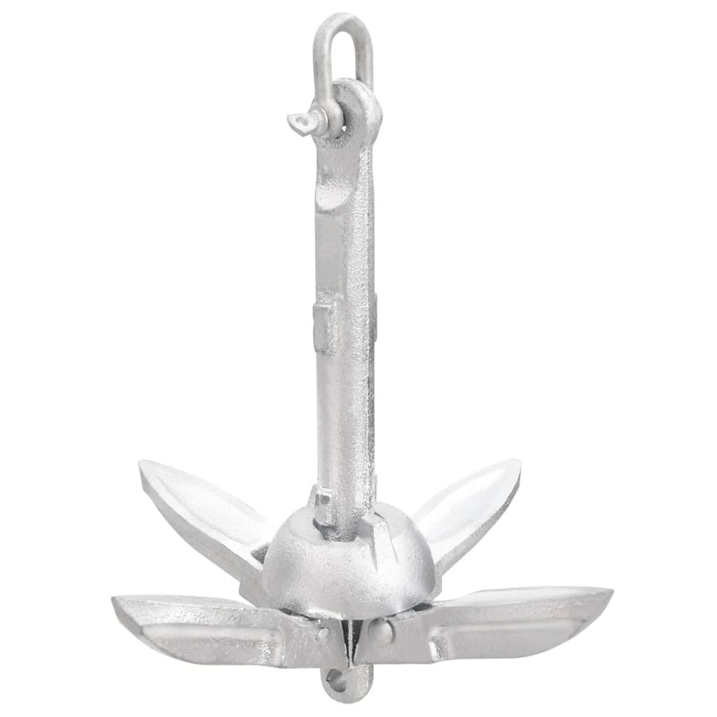 Folding Anchor Silver 0.7 kg Malleable Iron