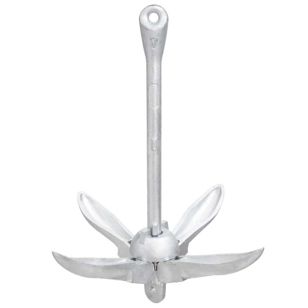 Folding Anchor Silver 4 kg Malleable Iron