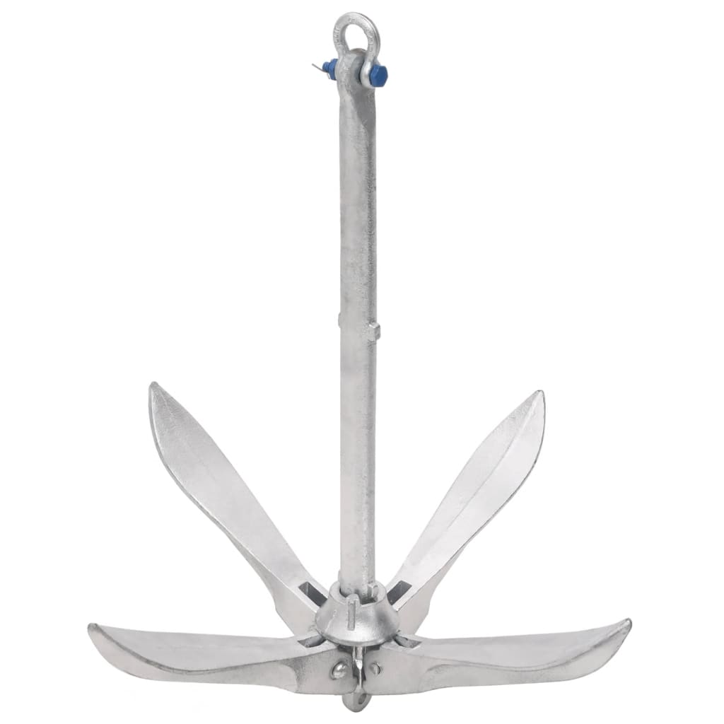 Folding Anchor Silver 12 kg Hot Dip Galvanized Cast Iron