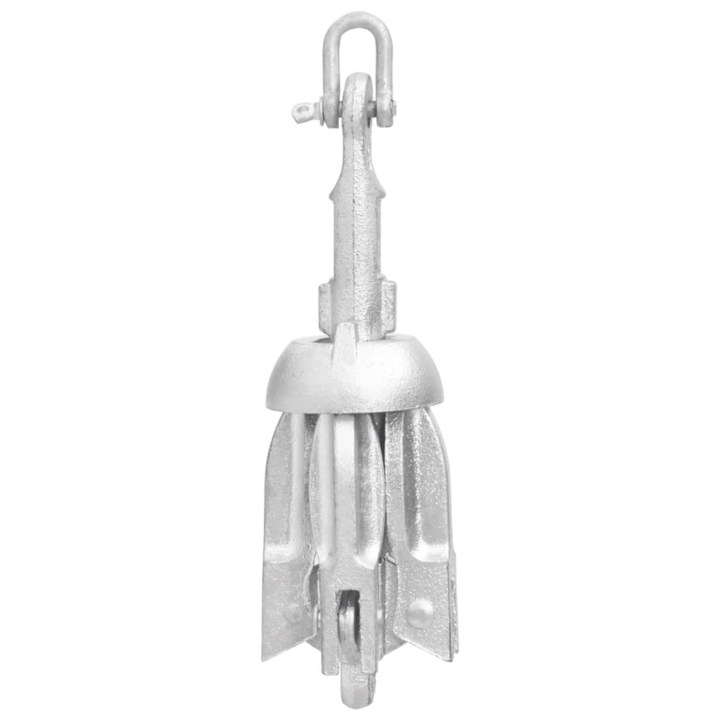 Folding Anchor with Rope Silver 0.7 kg Malleable Iron