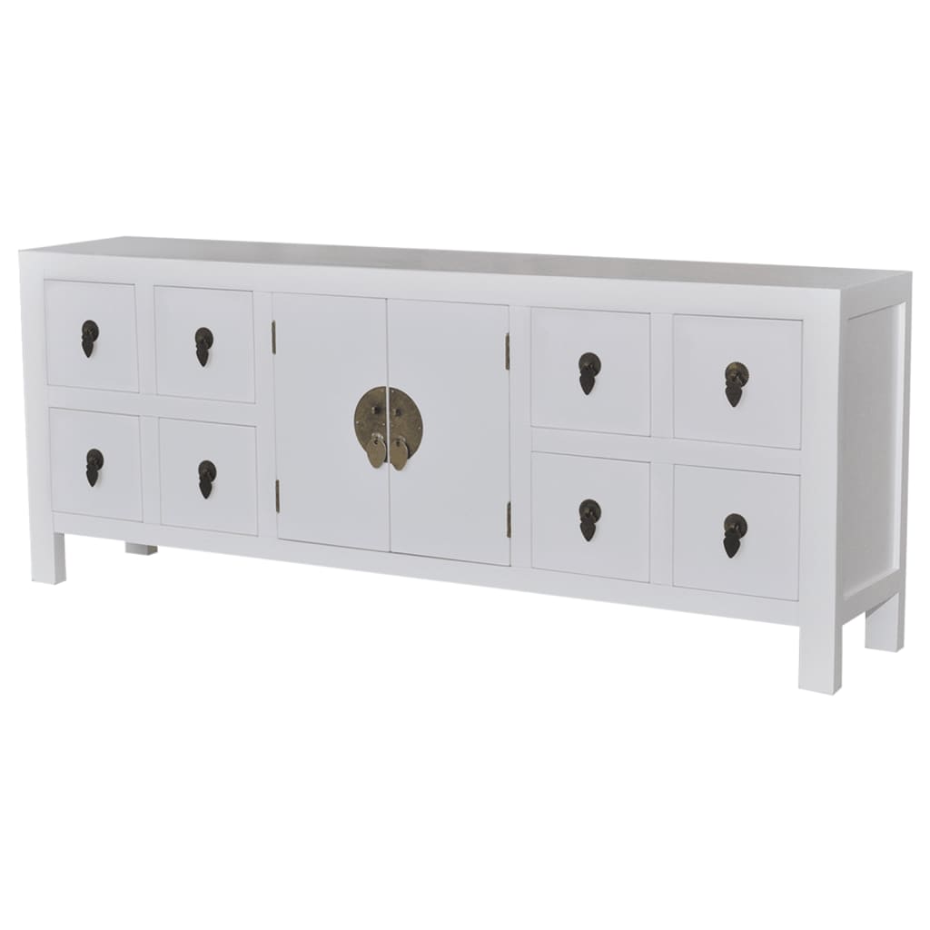 TV Cabinet White 110x24x48 cm Engineered Wood