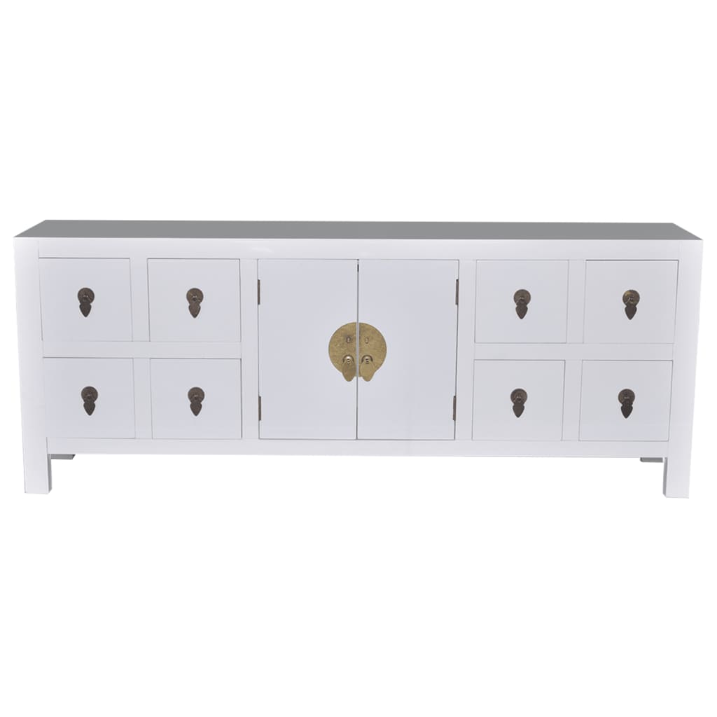 TV Cabinet White 110x24x48 cm Engineered Wood