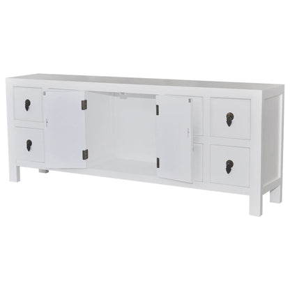 TV Cabinet White 110x24x48 cm Engineered Wood