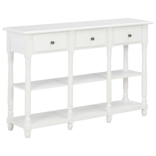 Console Table White 110x30x76cm Engineered Wood