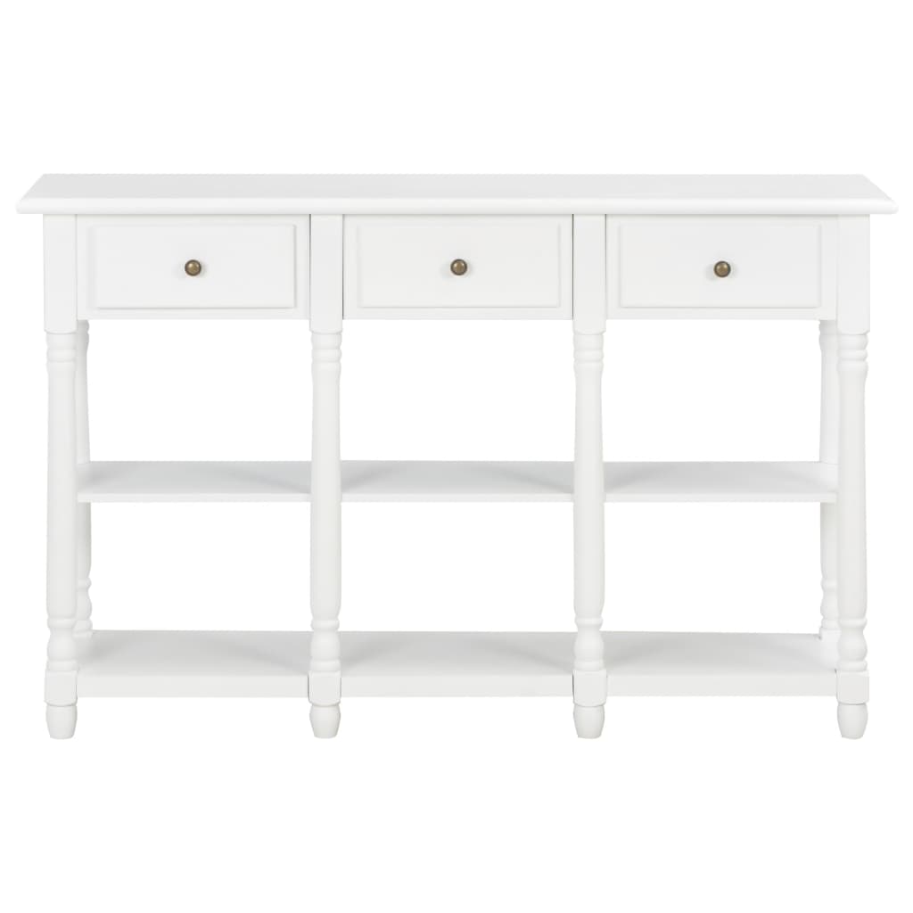 Console Table White 110x30x76cm Engineered Wood