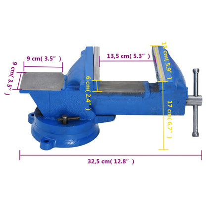 Bench Vise Blue 150 mm Cast Iron