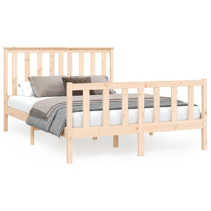 Bed Frame without Mattress 140x200 cm Solid Wood Pine