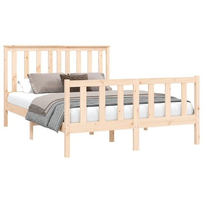 Bed Frame without Mattress 140x200 cm Solid Wood Pine