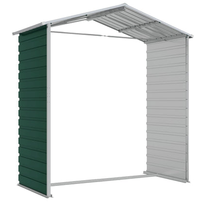 Garden Shed Green 191x130x198 cm Galvanised Steel