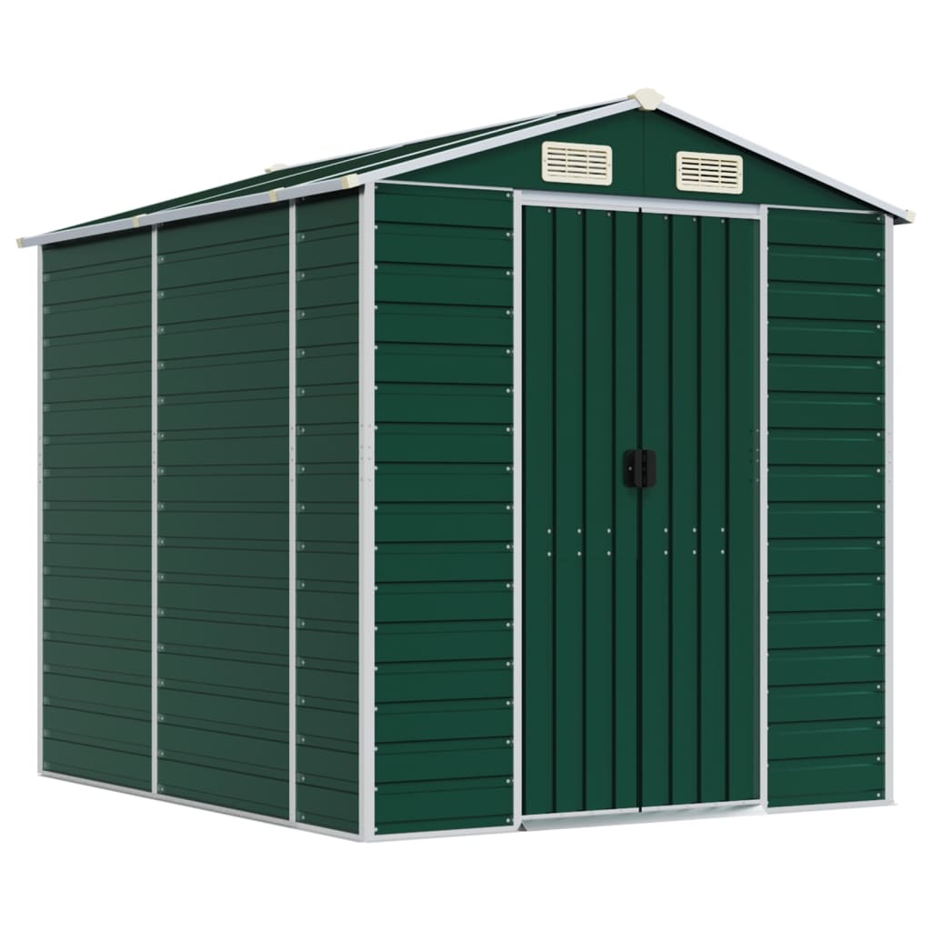 Garden Shed Green 191x215x198 cm Galvanised Steel