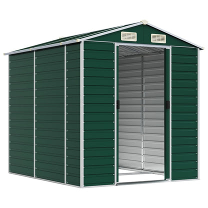 Garden Shed Green 191x215x198 cm Galvanised Steel