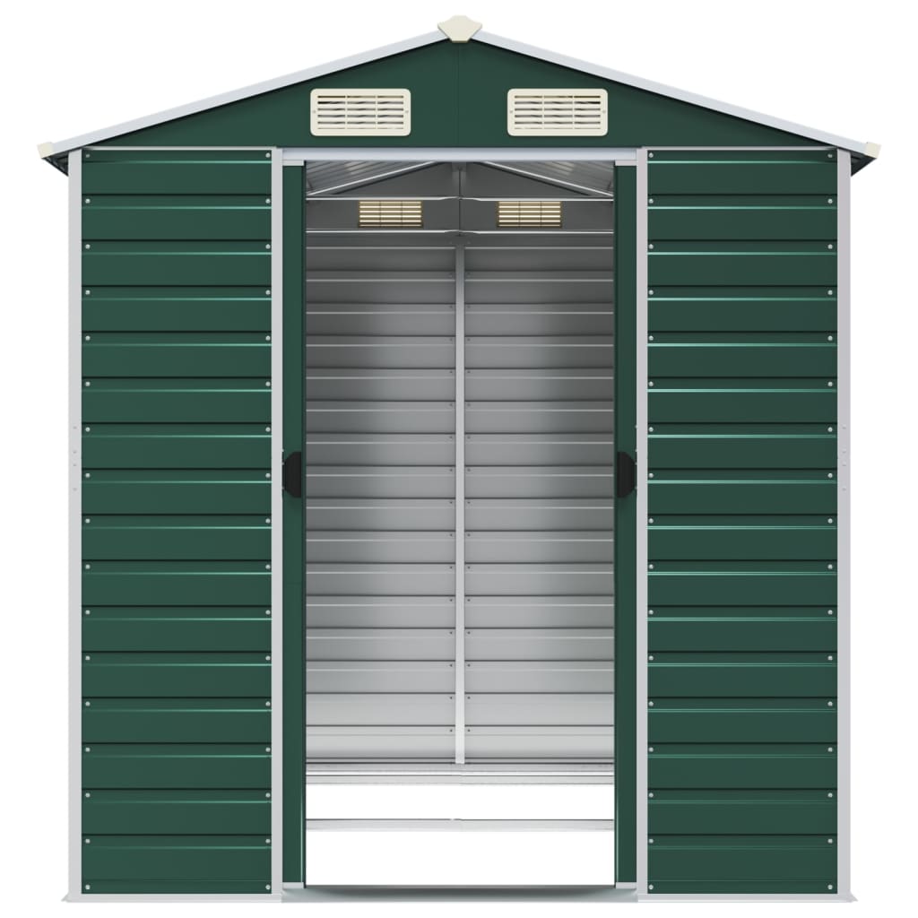 Garden Shed Green 191x215x198 cm Galvanised Steel