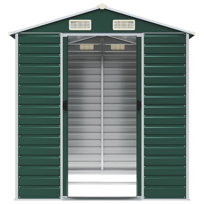 Garden Shed Green 191x215x198 cm Galvanised Steel