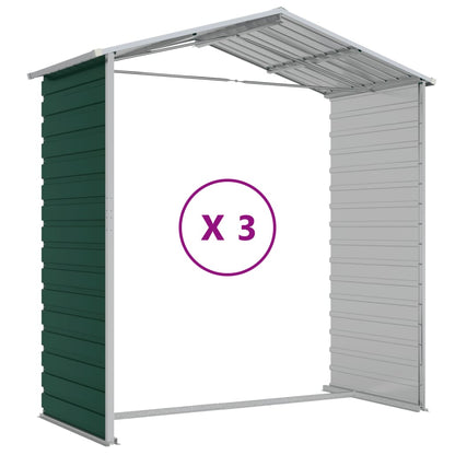 Garden Shed Green 191x300x198 cm Galvanised Steel