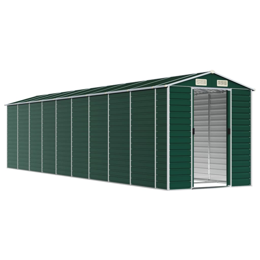 Garden Shed Green 191x810x198 cm Galvanised Steel