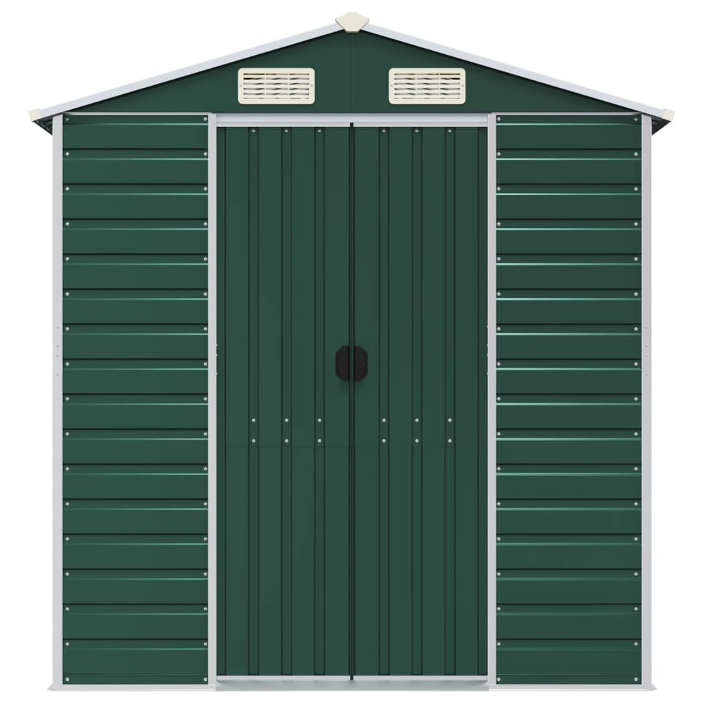 Garden Shed Green 191x810x198 cm Galvanised Steel