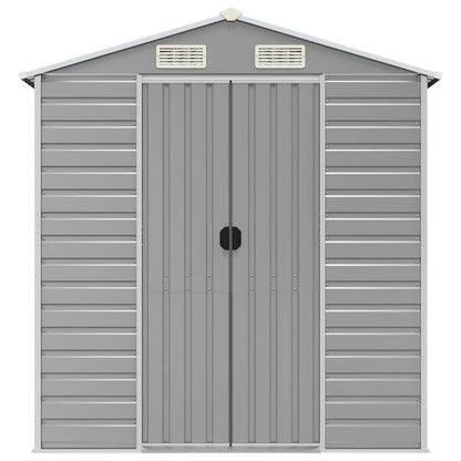 Garden Shed Light Grey 191x980x198 cm Galvanised Steel